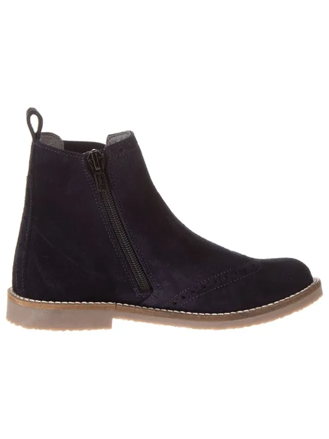 Leder-Chelsea-Boots in Dunkelblau>lamino Clearance