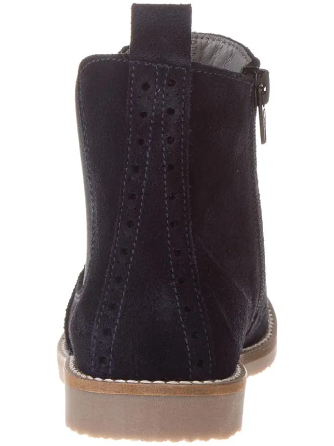 Leder-Chelsea-Boots in Dunkelblau>lamino Clearance