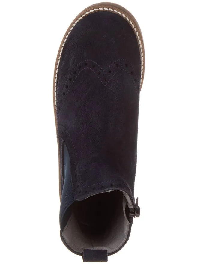 Leder-Chelsea-Boots in Dunkelblau>lamino Clearance