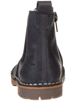 POM POM Stiefeletten·Chelsea Boots^Leder-Chelsea-Boots in Dunkelblau