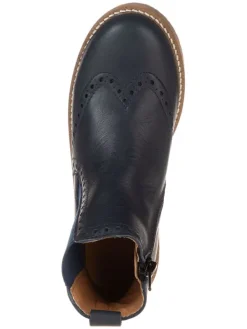 Leder-Chelsea-Boots in Dunkelblau><noscript><img width=