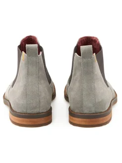 Leder-Chelsea-Boots in Grau><noscript><img width=