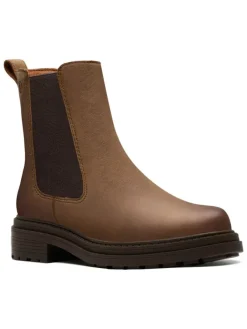 Leder-Chelsea-Boots in Hellbraun><noscript><img width=