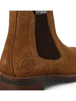 Leder-Chelsea-Boots in Hellbraun><noscript><img width=