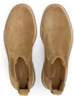 Leder-Chelsea-Boots in Hellbraun><noscript><img width=