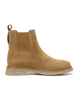 Leder-Chelsea-Boots in Hellbraun><noscript><img width=