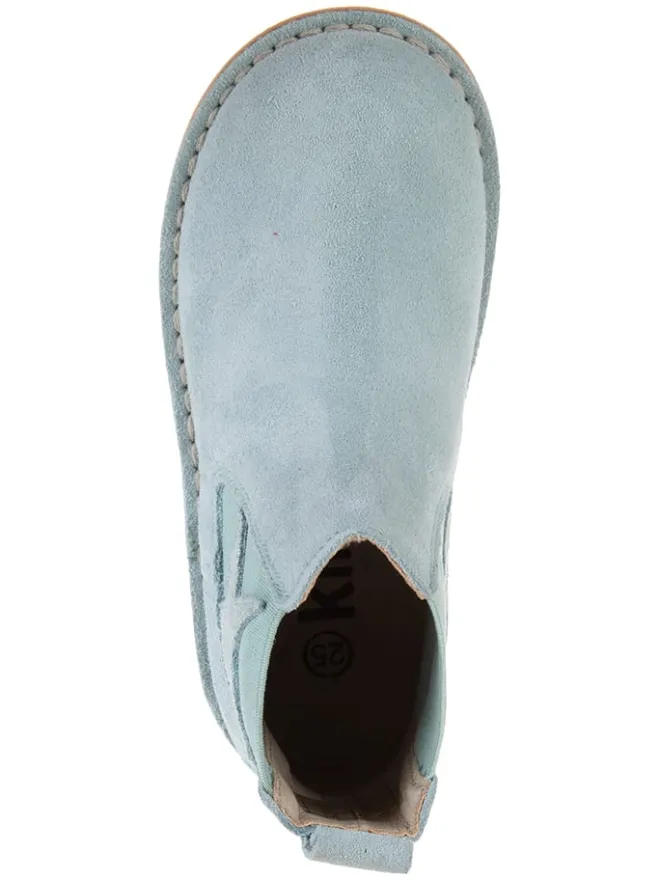 Leder-Chelsea-Boots in Hellblau>kmins