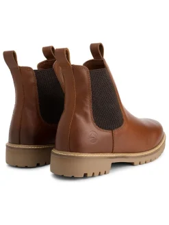 Leder-Chelsea-Boots in Hellbraun><noscript><img width=