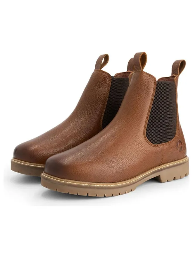 TRAVELIN' Stiefeletten^Leder-Chelsea-Boots in Hellbraun