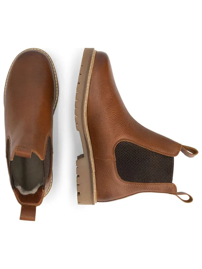 TRAVELIN' Stiefeletten^Leder-Chelsea-Boots in Hellbraun