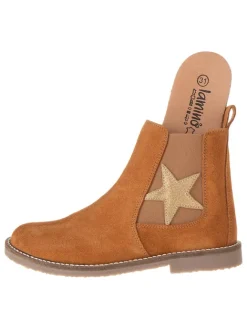 Leder-Chelsea-Boots in Hellbraun><noscript><img width=