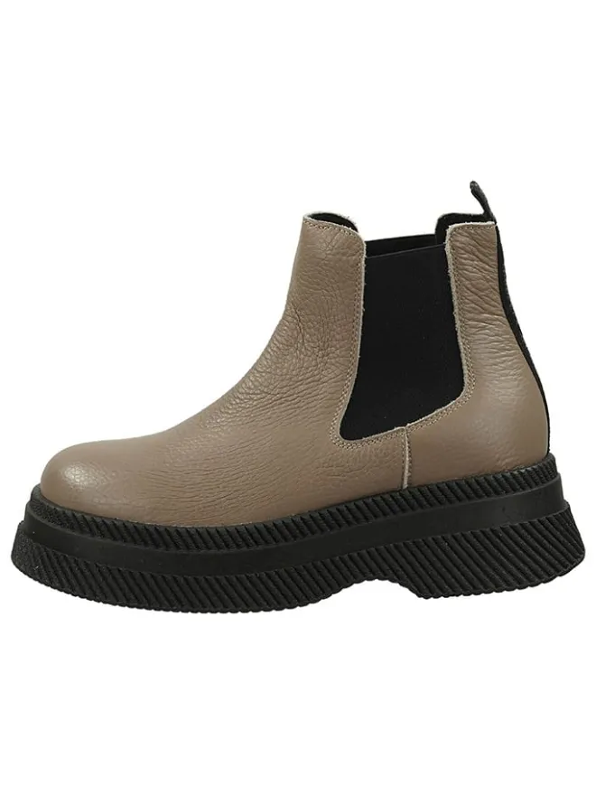 Leder-Chelsea-Boots in Hellbraun/ Schwarz>Steve Madden Online
