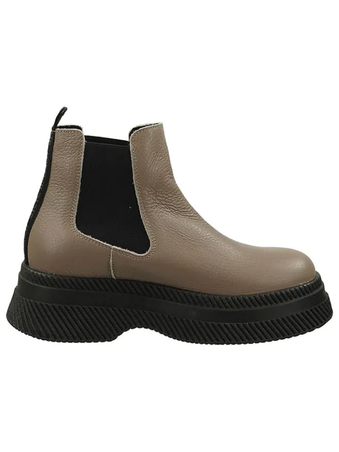 Leder-Chelsea-Boots in Hellbraun/ Schwarz>Steve Madden Online