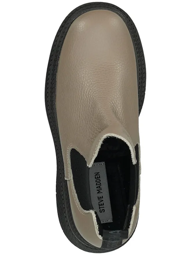 Leder-Chelsea-Boots in Hellbraun/ Schwarz>Steve Madden Online