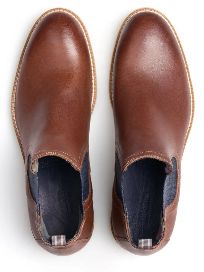 Leder-Chelsea-Boots in Hellbraun>LLOYD Outlet
