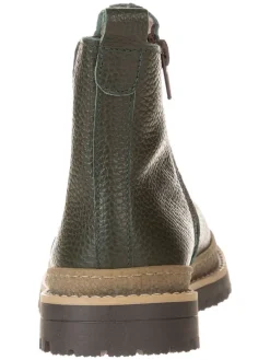 Leder-Chelsea-Boots in Khaki><noscript><img width=