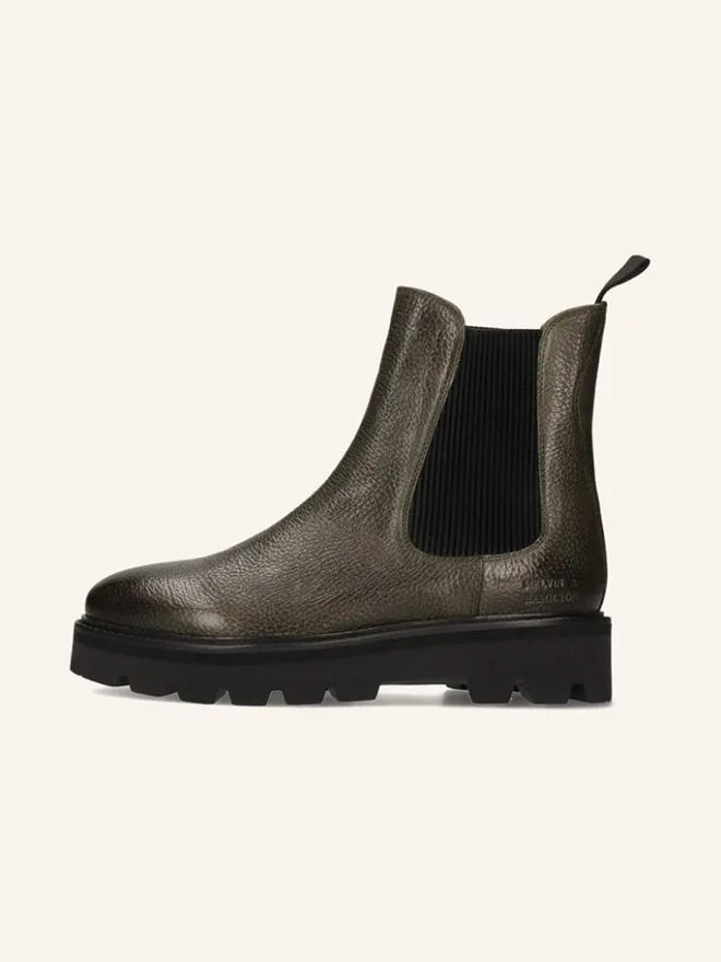 MELVIN & HAMILTON Stiefeletten^Leder-Chelsea-Boots in Khaki