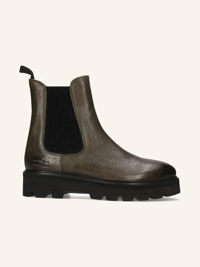 MELVIN & HAMILTON Stiefeletten^Leder-Chelsea-Boots in Khaki