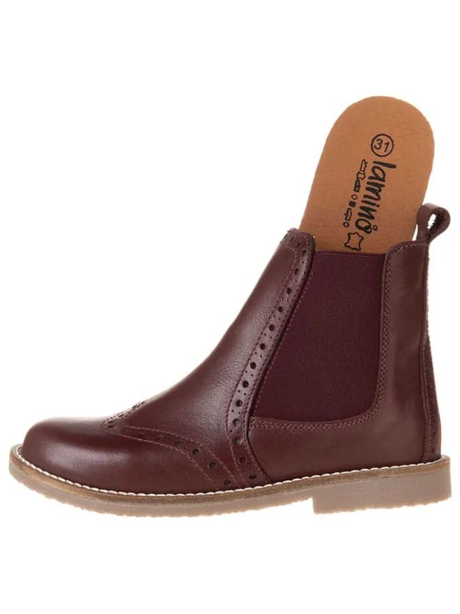 Leder-Chelsea-Boots in Rot>lamino Online