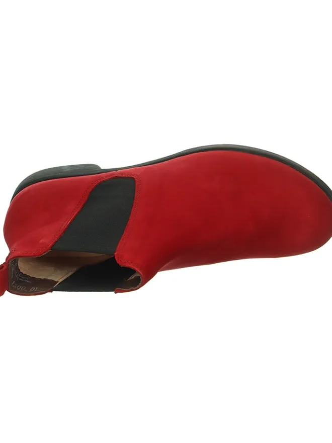 Think! Stiefeletten^Leder-Chelsea-Boots in Rot