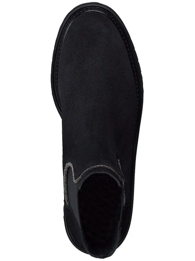 Paul Green Stiefeletten^Leder-Chelsea-Boots in Schwarz