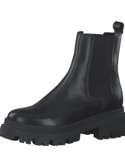 Leder-Chelsea-Boots in Schwarz><noscript><img width=