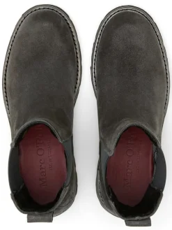 Leder-Chelsea-Boots in Schwarz><noscript><img width=