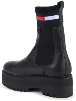 Leder-Chelsea-Boots in Schwarz><noscript><img width=