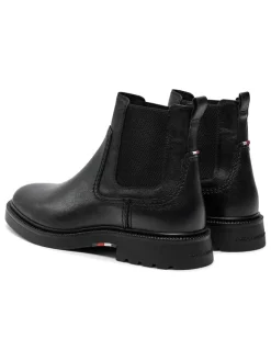 Tommy Hilfiger Shoes Stiefel & Boots^Leder-Chelsea-Boots in Schwarz