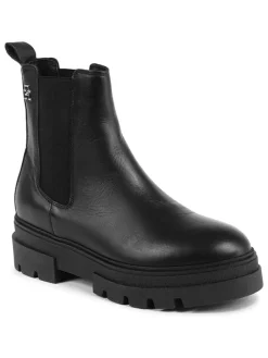 Tommy Hilfiger Shoes Stiefeletten^Leder-Chelsea-Boots in Schwarz