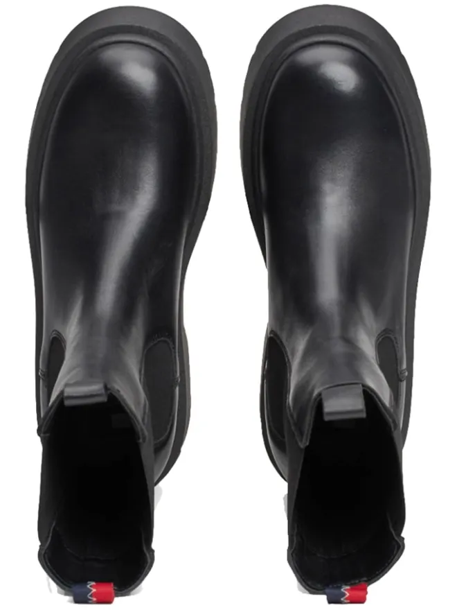 Tommy Hilfiger Shoes Stiefeletten^Leder-Chelsea-Boots in Schwarz