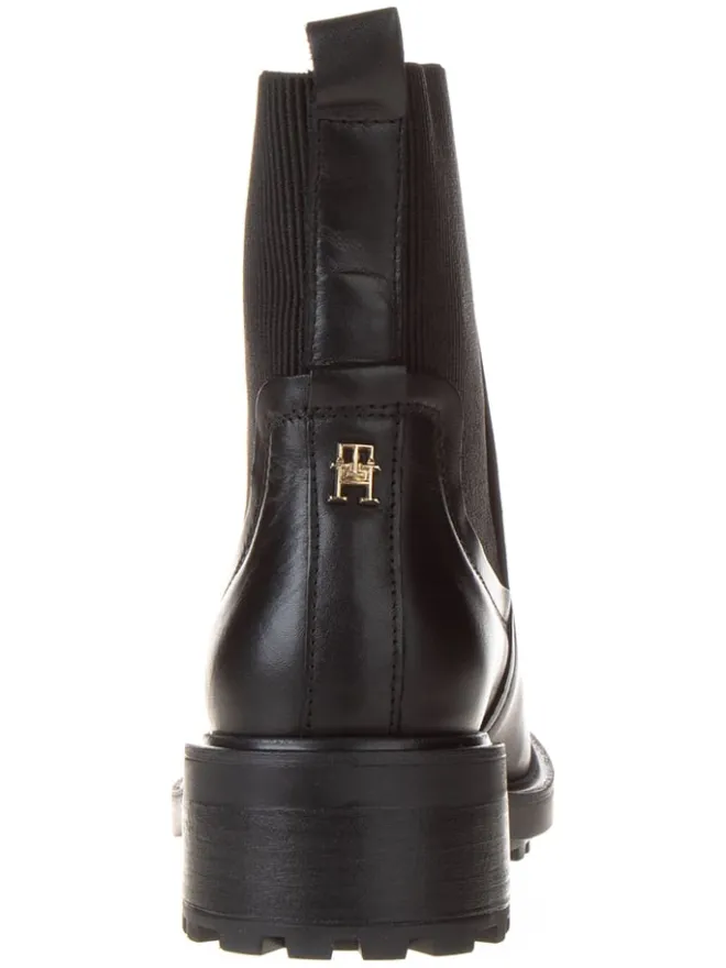 Leder-Chelsea-Boots in Schwarz>Tommy Hilfiger Shoes Outlet