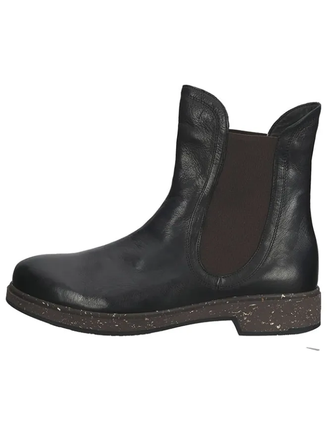 Leder-Chelsea-Boots in Schwarz>Think! Online
