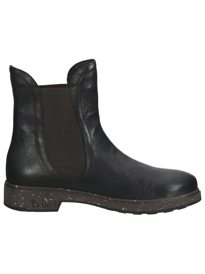 Leder-Chelsea-Boots in Schwarz>Think! Online