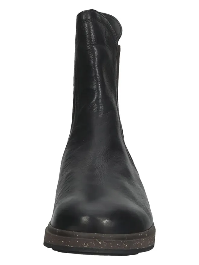 Leder-Chelsea-Boots in Schwarz>Think! Online