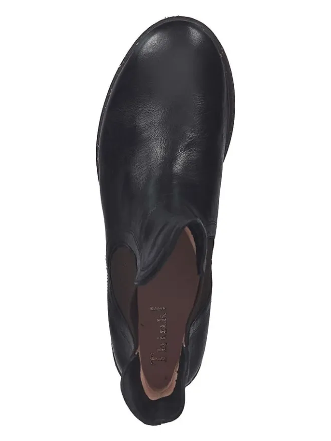 Leder-Chelsea-Boots in Schwarz>Think! Online