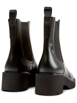 Leder-Chelsea-Boots in Schwarz><noscript><img width=