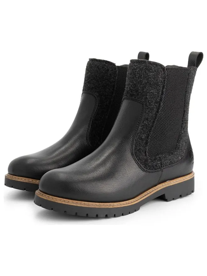 TRAVELIN' Stiefeletten^Leder-Chelsea-Boots in Schwarz
