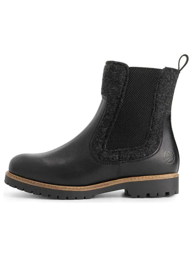 TRAVELIN' Stiefeletten^Leder-Chelsea-Boots in Schwarz