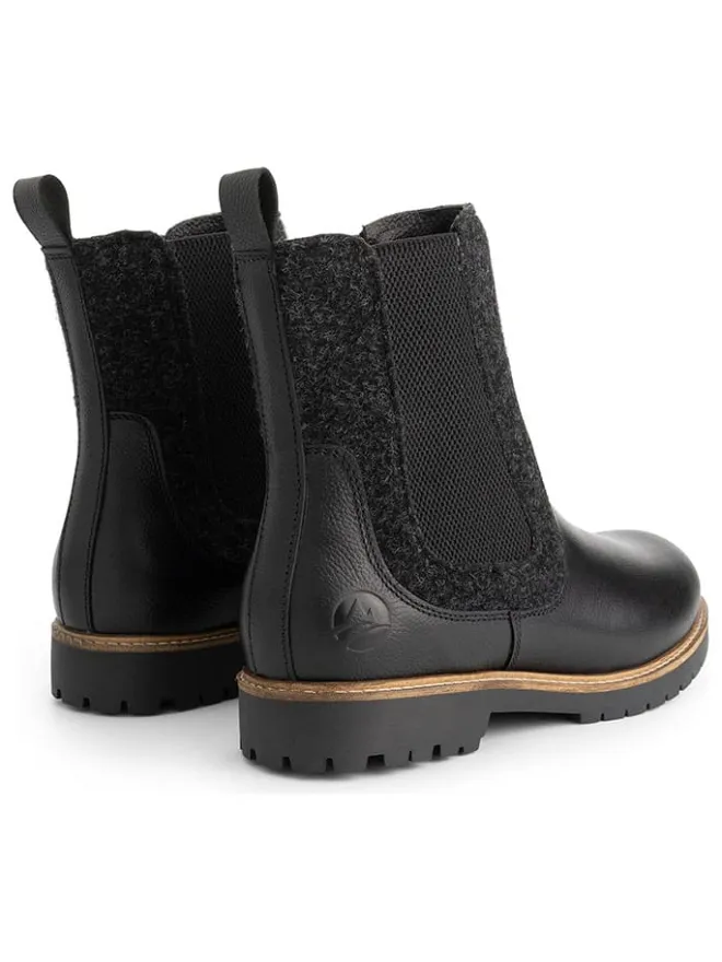 TRAVELIN' Stiefeletten^Leder-Chelsea-Boots in Schwarz