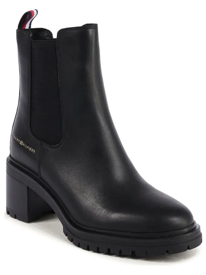 Leder-Chelsea-Boots in Schwarz>Tommy Hilfiger Shoes