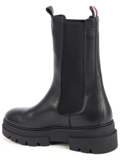 Leder-Chelsea-Boots in Schwarz><noscript><img width=