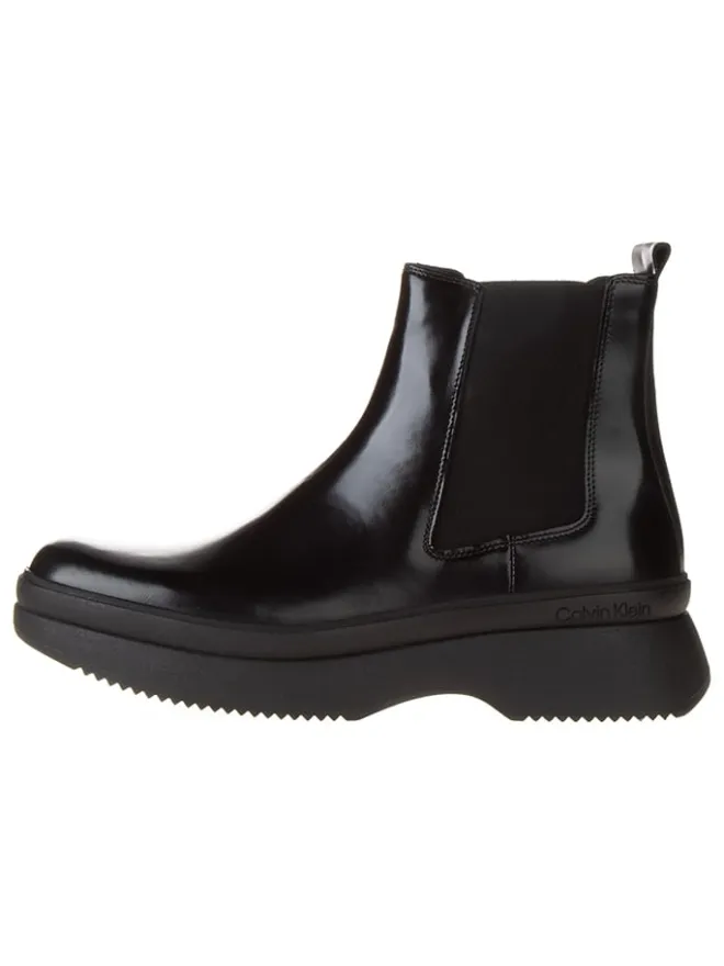 Calvin Klein Stiefel & Boots^Leder-Chelsea-Boots in Schwarz