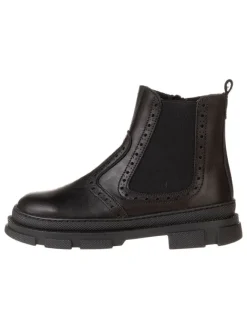 Leder-Chelsea-Boots in Schwarz>lamino Best