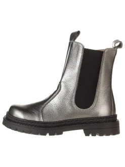 lamino Stiefeletten·Chelsea Boots^Leder-Chelsea-Boots in Silber