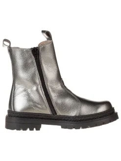 lamino Stiefeletten·Chelsea Boots^Leder-Chelsea-Boots in Silber