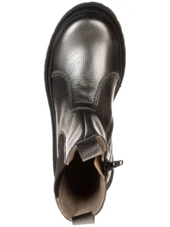 lamino Stiefeletten·Chelsea Boots^Leder-Chelsea-Boots in Silber