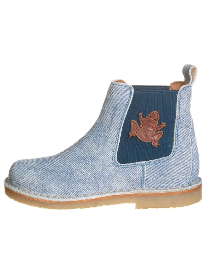 Leder-Chelsea-Boots "Nasville" in Hellblau>El Naturalista Clearance