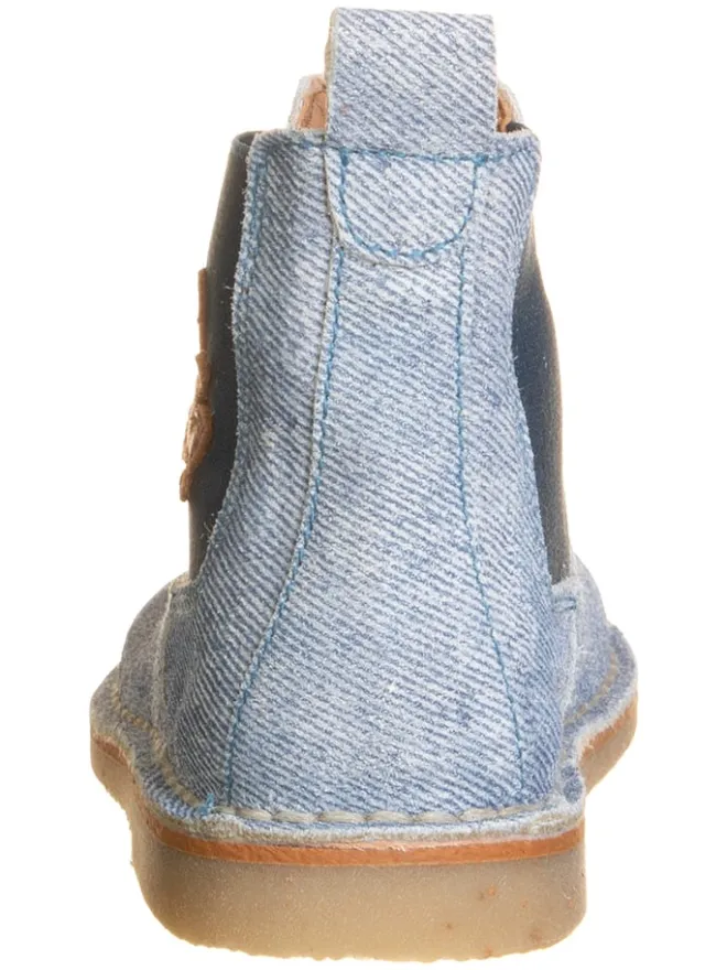 Leder-Chelsea-Boots "Nasville" in Hellblau>El Naturalista Clearance