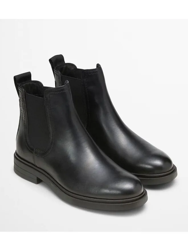 Marc O'Polo Shoes Stiefeletten^Leder-Chelsea-Boots "Paula" in Schwarz